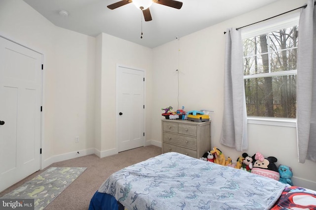 5223 Wyndemere Cir, Mineral, VA 23117 - carpeted bedroom with baseboards and a ceiling fan
