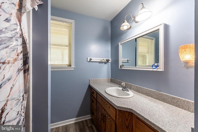 571 Cc Rd, Hood, VA 22723 - bathroom featuring vanity and wood finished floors