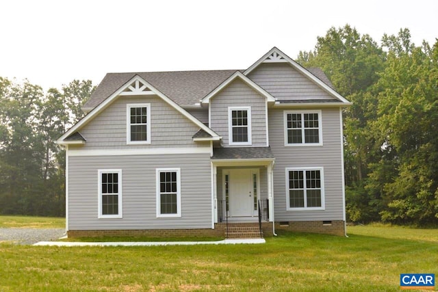 craftsman house featuring a front yard