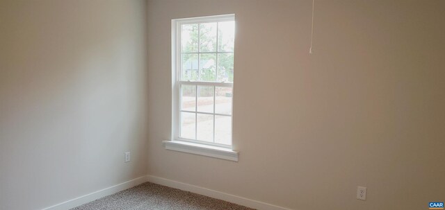 empty room featuring plenty of natural light and carpet flooring