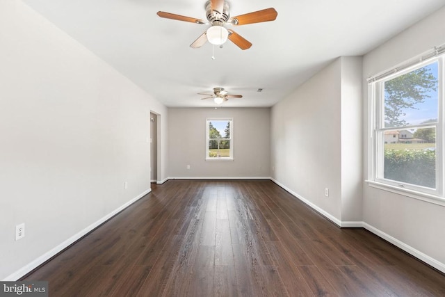 131 Wankoma Dr, Remington, VA 22734 - empty room with a ceiling fan and dark wood-style floors