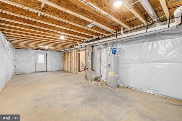 12521 Wilderness Park Dr, Spotsylvania, VA 22551 - below grade area with electric water heater and heating unit