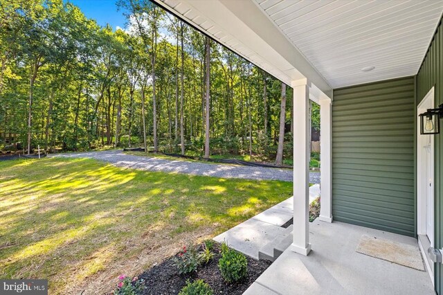12521 Wilderness Park Dr, Spotsylvania, VA 22551 - view of green lawn featuring a porch