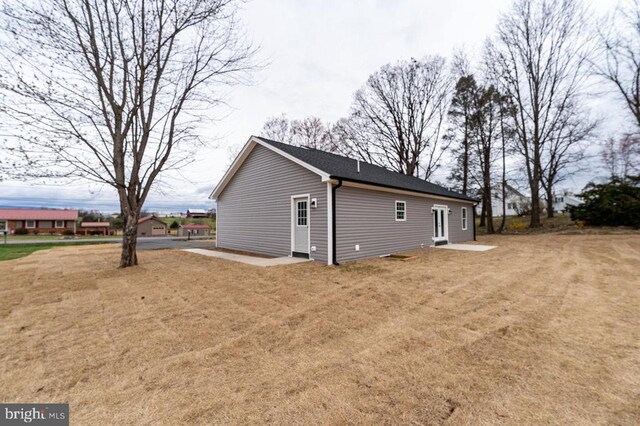 1087 Judy Ln, Stanley, VA 22851 - rear view of house featuring french doors and a lawn