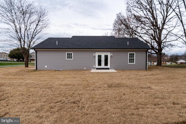 1087 Judy Ln, Stanley, VA 22851 - rear view of property with french doors and a yard