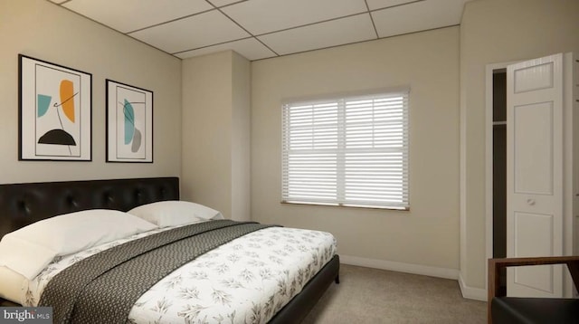 15604 Heth Dr, Mineral, VA 23117 - carpeted bedroom featuring baseboards and a drop ceiling
