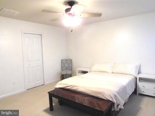 2414 Post Oak Dr, Culpeper, VA 22701 - carpeted bedroom featuring a ceiling fan and a closet