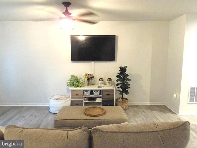 2414 Post Oak Dr, Culpeper, VA 22701 - living room with light wood-type flooring and a ceiling fan