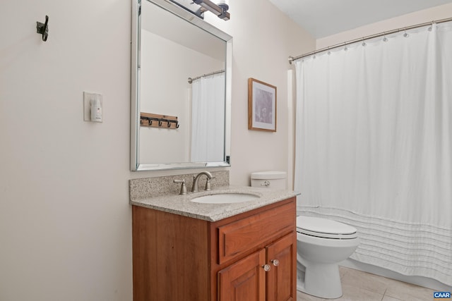 2777 Peppervine Ct, Charlottesville, VA 22911 - bathroom with vanity, tile patterned floors, and curtained shower