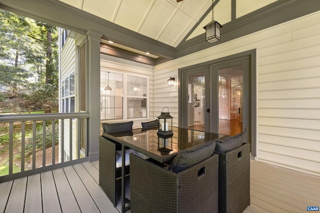 2777 Peppervine Ct, Charlottesville, VA 22911 - wooden terrace featuring outdoor dining space