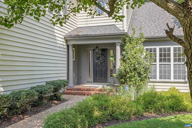 2777 Peppervine Ct, Charlottesville, VA 22911 - property entrance with roof with shingles