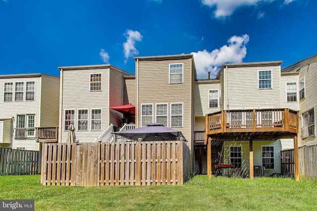 11222 Gander Ct, Fredericksburg, VA 22407 - rear view of house featuring a wooden deck