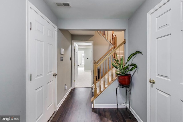 11222 Gander Ct, Fredericksburg, VA 22407 - foyer featuring dark wood-type flooring and stairway