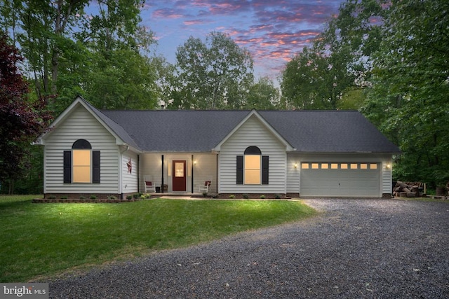 6701 Towles Mill Rd, Spotsylvania, VA 22551 - ranch-style home with driveway, a garage, a lawn, and crawl space