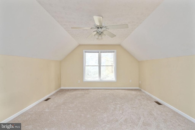 6701 Towles Mill Rd, Spotsylvania, VA 22551 - bonus room with carpet floors, lofted ceiling, baseboards, and a ceiling fan