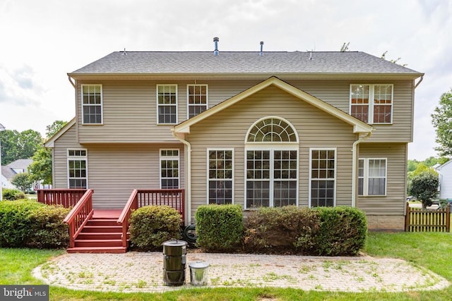 10911 Jarvis Ct, Fredericksburg, VA 22407 - back of property featuring a wooden deck