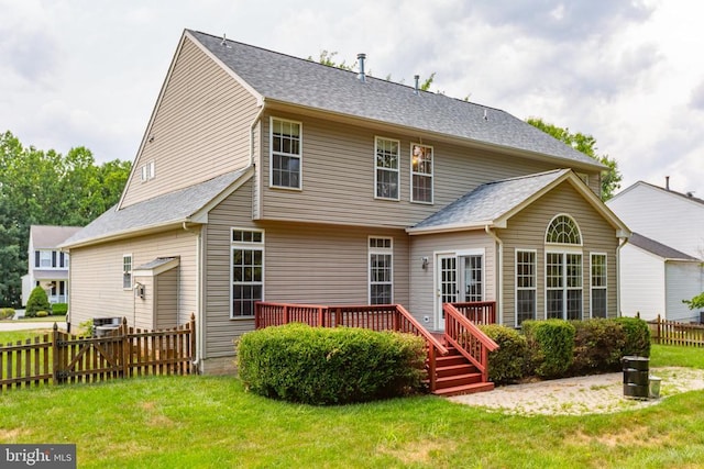 10911 Jarvis Ct, Fredericksburg, VA 22407 - rear view of house with a wooden deck