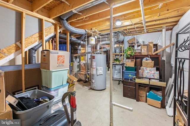 10911 Jarvis Ct, Fredericksburg, VA 22407 - unfinished below grade area with gas water heater