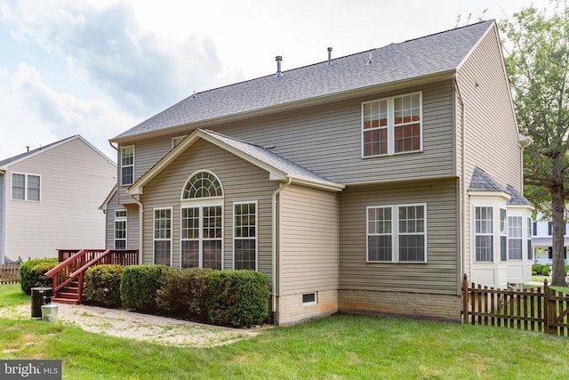 10911 Jarvis Ct, Fredericksburg, VA 22407 - rear view of house with a deck and roof with shingles