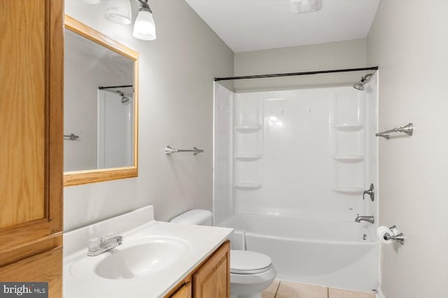 6908 Wild Turkey Dr, Spotsylvania, VA 22553 - bathroom with vanity, shower / bathtub combination, and tile patterned flooring