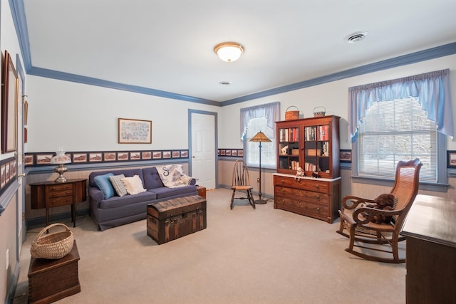 5 Trace Dr, Staunton, VA 24401 - living room featuring crown molding and carpet floors
