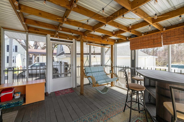 1751 New Hope And Crimora Rd, Crimora, VA 24431 - sunroom with a wealth of natural light and outdoor dry bar
