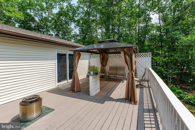 11428 Orange Plank Rd, Locust Grove, VA 22508 - wooden deck with a gazebo