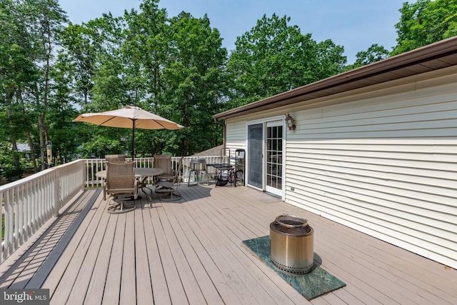 11428 Orange Plank Rd, Locust Grove, VA 22508 - wooden terrace featuring outdoor dining area
