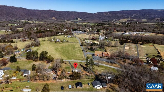 492 Avon Rd, Afton, VA 22920 - birds eye view of property featuring a mountain view