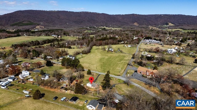 492 Avon Rd, Afton, VA 22920 - drone / aerial view featuring a mountain view