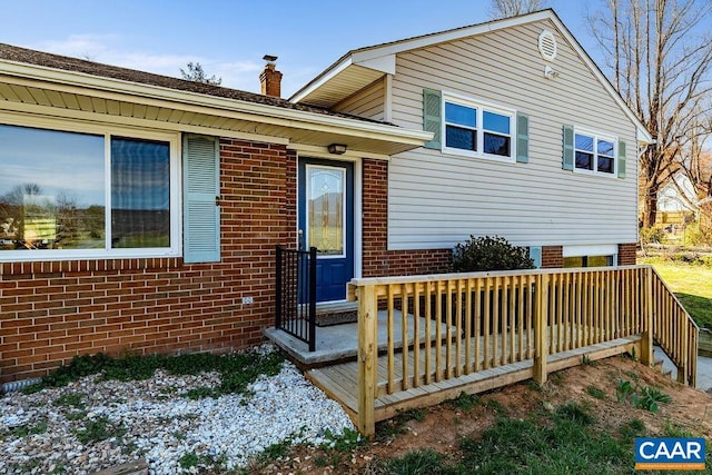 492 Avon Rd, Afton, VA 22920 - exterior space with a chimney and brick siding