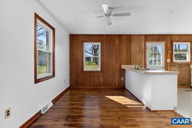 492 Avon Rd, Afton, VA 22920 - spare room featuring plenty of natural light, visible vents, wood finished floors, and a sink