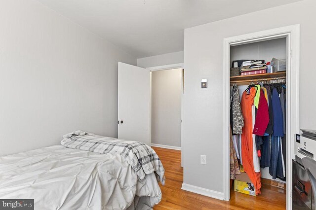2266 Honeyville Rd, Stanley, VA 22851 - bedroom with light wood-style floors, a closet, baseboards, and a walk in closet