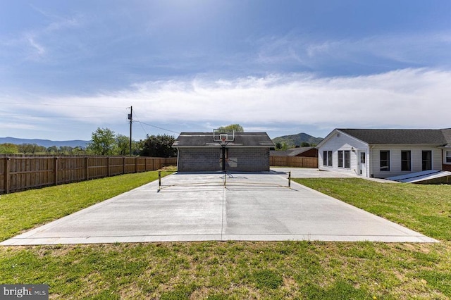 2266 Honeyville Rd, Stanley, VA 22851 - view of yard featuring an outdoor structure, a patio area, and a mountain view