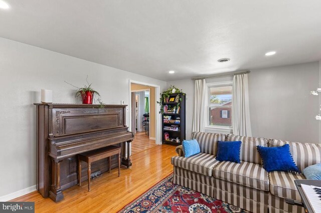 2266 Honeyville Rd, Stanley, VA 22851 - living area with light wood finished floors, baseboards, and recessed lighting
