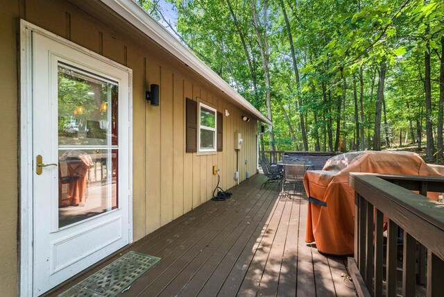 409 Cub Ln, Mcgaheysville, VA 22840 - deck featuring outdoor dining space and a grill