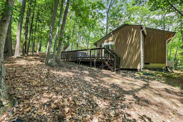 409 Cub Ln, Mcgaheysville, VA 22840 - rear view of property with a wooden deck and stairway