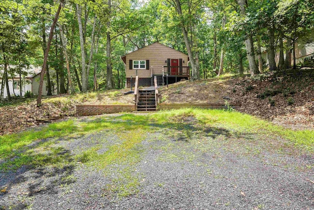 409 Cub Ln, Mcgaheysville, VA 22840 - view of yard with stairs and a deck