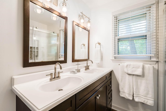 409 Cub Ln, Mcgaheysville, VA 22840 - full bathroom featuring double vanity and a shower with door