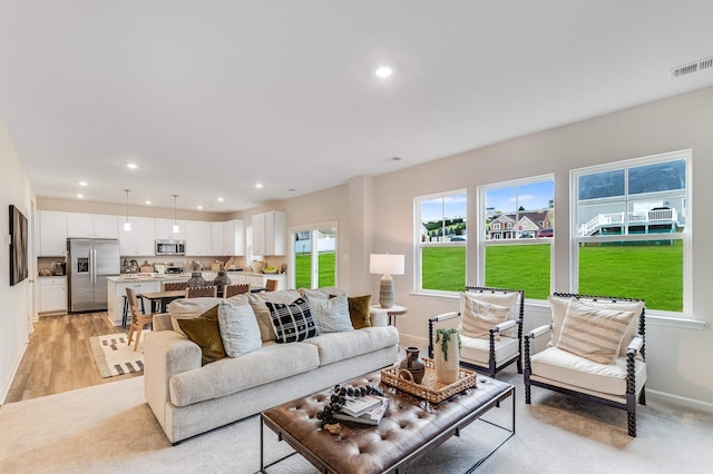 6 Windsong Ct N, Fishersville, VA 22939 - living room featuring recessed lighting, light wood-style floors, and baseboards