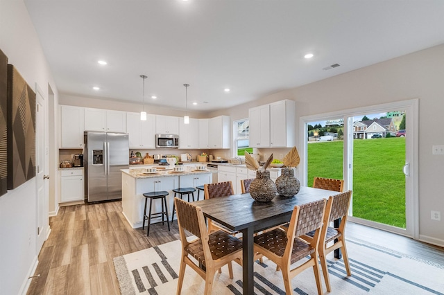 6 Windsong Ct N, Fishersville, VA 22939 - dining room featuring light wood-style floors and recessed lighting
