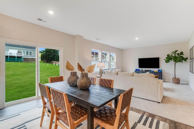 6 Windsong Ct N, Fishersville, VA 22939 - dining room with light wood-type flooring, recessed lighting, and baseboards
