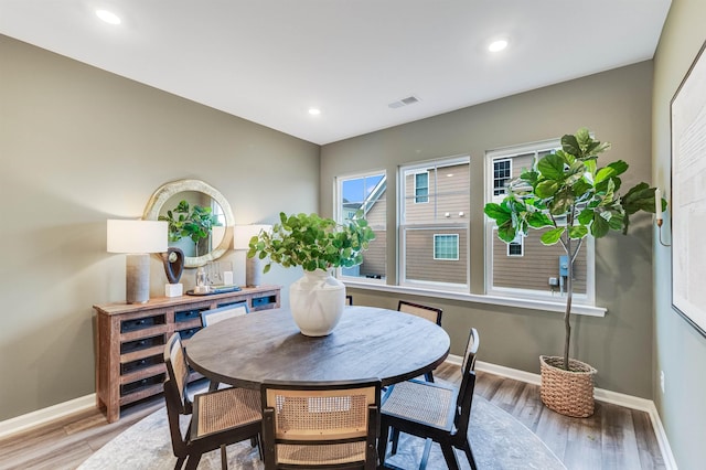 6 Windsong Ct N, Fishersville, VA 22939 - dining area featuring baseboards, light wood-style floors, and recessed lighting
