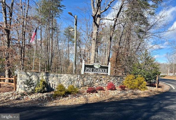 view of community sign