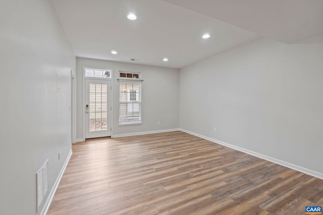 921 Bing Ln, Charlottesville, VA 22903 - unfurnished room with light wood-type flooring and recessed lighting