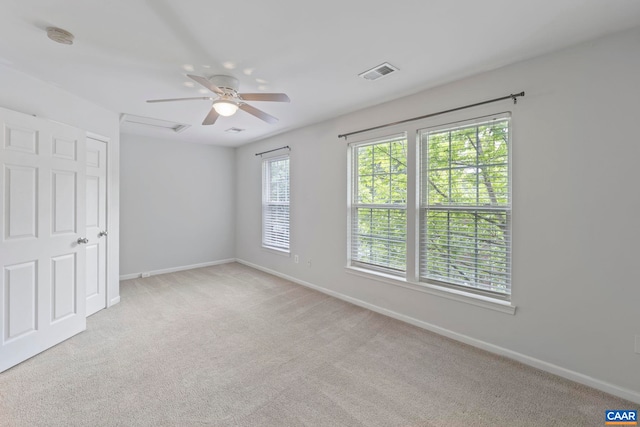 921 Bing Ln, Charlottesville, VA 22903 - unfurnished room with a smoke detector, ceiling fan, and light colored carpet