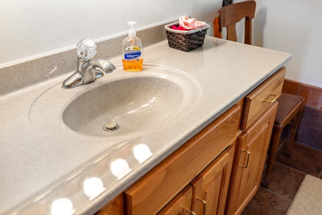 613 Dices Spring Rd, Weyers Cave, VA 24486 - bathroom with vanity and tile patterned floors