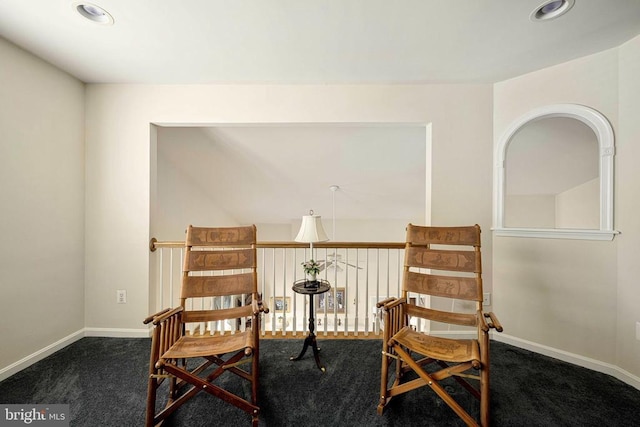 10207 Iverson Ave, Fredericksburg, VA 22407 - living area with carpet floors, baseboards, and recessed lighting