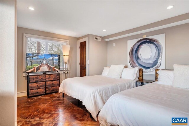 380 Blackrock Cir, Wintergreen Resort, VA 22967 - bedroom featuring baseboards, recessed lighting, and visible vents