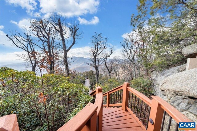 380 Blackrock Cir, Wintergreen Resort, VA 22967 - wooden deck featuring a mountain view